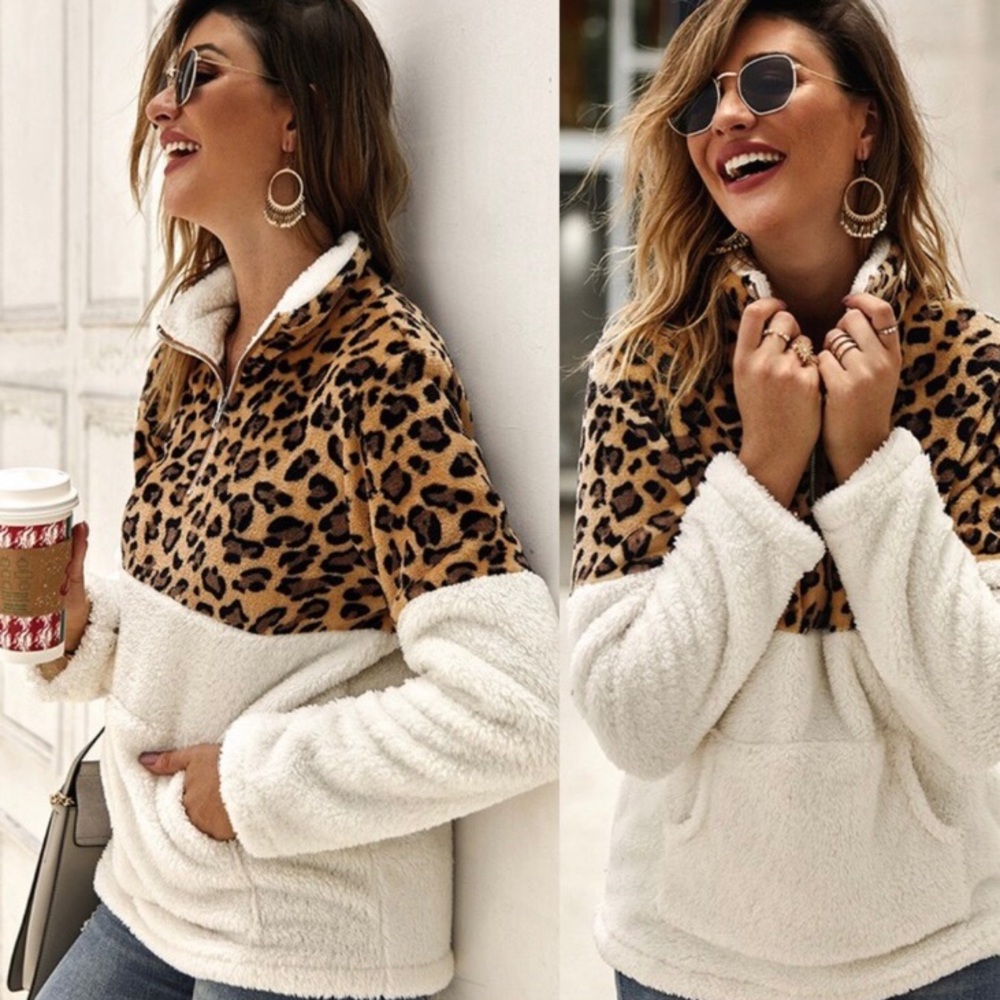 Animal print pullover